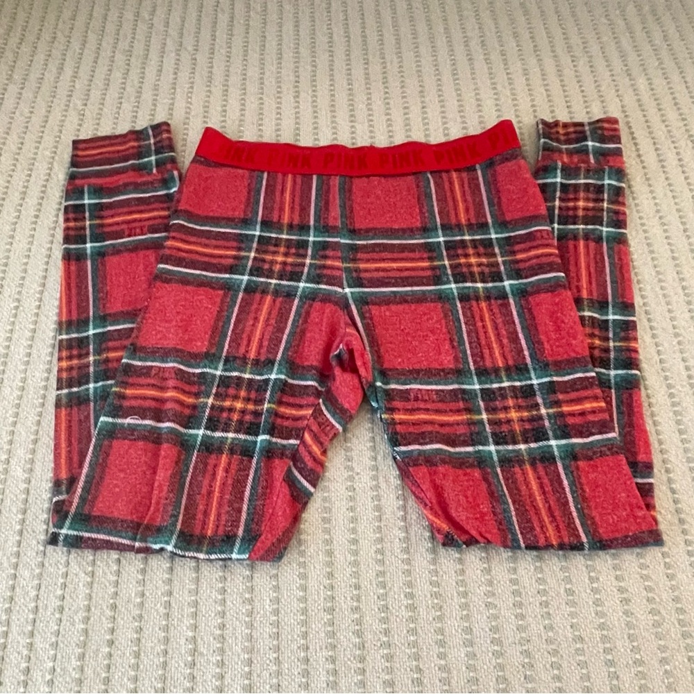 PINK Victoria's Secret Red Plaid Pajama Bottoms - Pants - Size: Medium